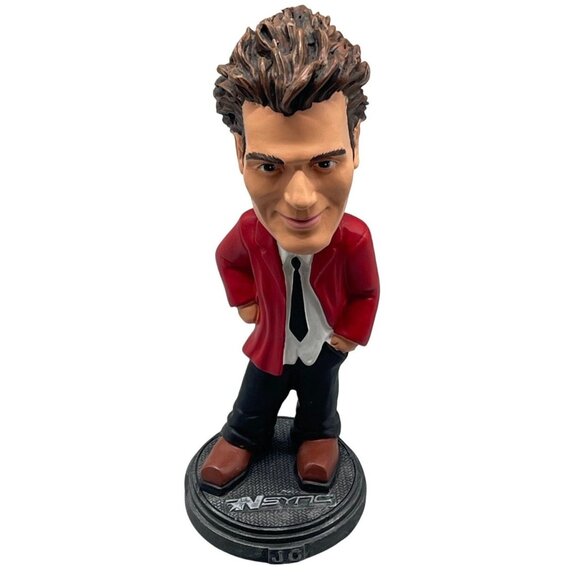 Nsync bobble head JC 2001 collectable edition best buy man suit red black READ - Picture 1 of 8